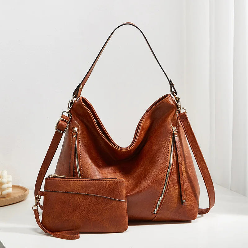 Trendy New Large Capacity Handbag Wholesale PU Ladies Shoulder Bucket Shopping Private Label Purses and Handbags
