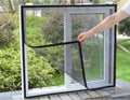 Modern Design Self-Adhesive Window Screen Black Fiberglass Mosquito Insect Net with Adhesive Hook for Interior Window Protection