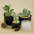 YS Aroma Plaster Candle Cup Moulds Organizer Silicone Mold Flower Pot Cup Moulds with Crystal Drip Diy Resin Concrete Molds
