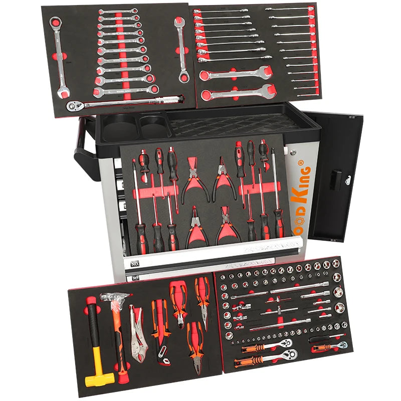 With Large Storage Cabinet 6-Drawers Tool Box Detachable Tool Chest