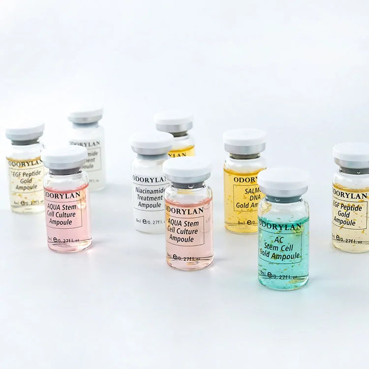 Private Label Hyaluronic Acid 24k Gold Essence Set Box Moisturizing Multi-Color Stock Solution
