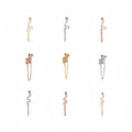 Small Animal Zircon Ear Bone Nail Ins Retro Korean 2024 New 18K Gold Plated Brass Simple Women Snake Earring Studs With Chain