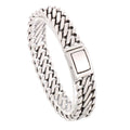 KALEN 220mm Men Casual Matte Surface Stainless Steel S Shape Links Bracelet