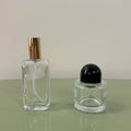 Customizable Color 30ml/50ml/100ml Refillable Frosted Glass Perfume & Face Cream Spray Bottles Screen Printed Logo Crown Cap