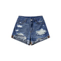 Women's Casual Straight Denim Shorts Regular Fit Rippered Washable Woven Design Comfortable Regular Fit Jeans