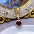Hot Sale Boho Custom CZ Name 925 Sterling Silver Natural Garnet Chain Women Jewelry Pendant Necklace