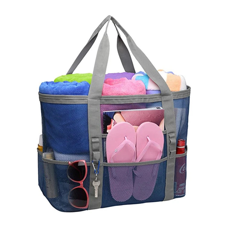 Hot Selling Fashion Mesh Beach Bag Women Tote Shoulder Handbag Wholesale