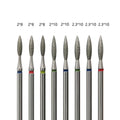 Electric File Cuticle Diamond Nail Drill Bit Flame Bit for Pytergium
