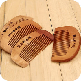 Wholesale Handmade Private Label Wood Beard Comb Travel Wooden Healthy Hair Comb Hairdressing Massage Comb