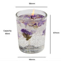 Dried Flowers Rose Lavender Lemon Jelly Wax Scented Candle Aromatherapy