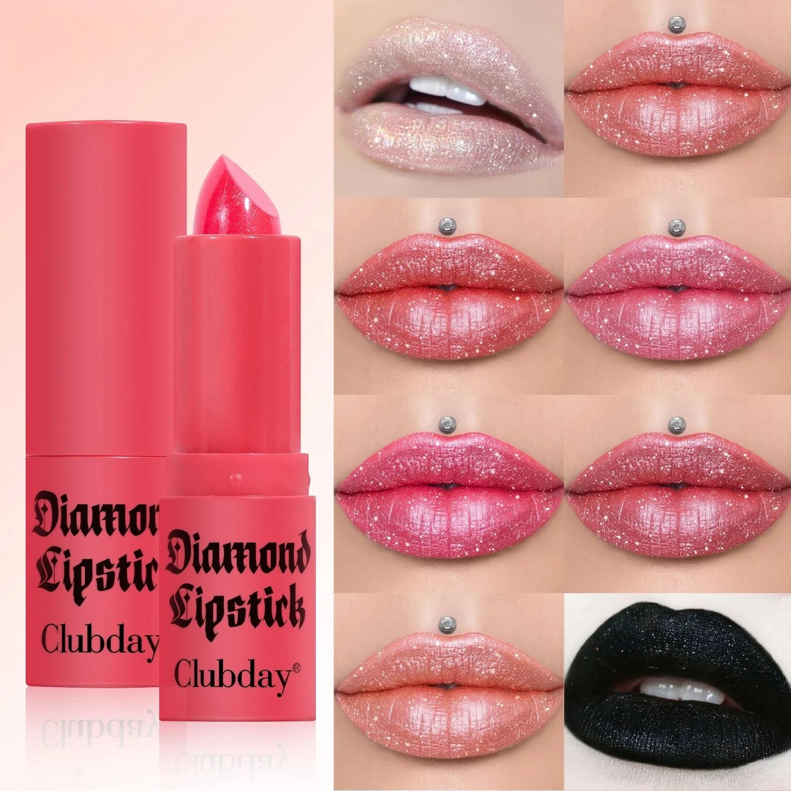 Wholesale New Trend 8Color Glitter Fashion Waterproof Long Lasting Moisturizing Vegan Shimmer Lipstick CE Certified Makeup