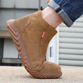 GUYISA  Customizable Industrial Outdoor Safety Shoes High Top Suede Anti-Slip Steel Toe Unisex Winter Summer Safety Boots
