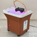 Professional Mobile Hair Shampoo Sink Portable Stylist Salon Basin Hair Wash With Water Circulation Movable Salon Furniture