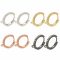 Hot Sale Gold Plated Zircon Earrings for Jewelry Making DIY Earring Hoop Accessories