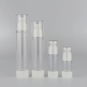 White in Stock 15ml 30ml 50ml Mini Atomizer White Head Mist Airless Spray Bottle Packaging Cosmetic Airless Pump Bottle