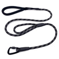 Premium Quality Double Handle Climbing Rope Dog Lead Reflective Nylon Leash with a Locking Carabiner