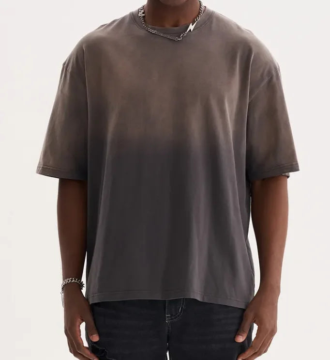 Manufacturer Wholesale Plain Vintage Customized Logo Crew Neck Boxy Streetwear Heavyweight T-shirt Distressed T-shirts