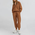 Luxury Women's Knit Wool Cashmere Cardigan Sweater Pant Sets Custom Manufacturer's Luxury Lounge Wear Embroidery Lace Button