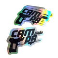 UV Resist Waterproof Vinyl Rainbow Silver Laser 3D Hologram Adhesive Sticker Label Custom Logo Die Cut Glitter