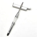 Personalized Gel Polish Round Tip Brush White Dual Nail Art Brush Diamond Metal Handle and Spatula Tools for Poly Gel Extensions