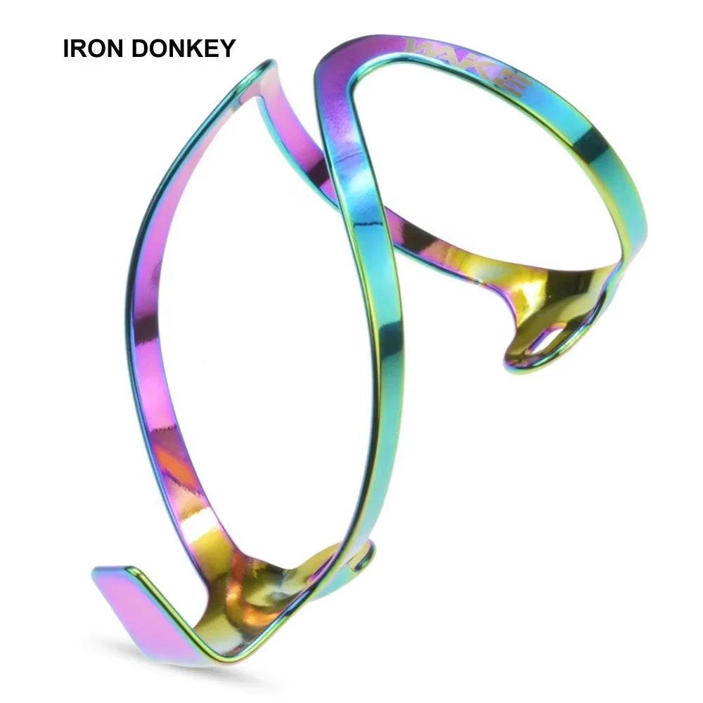 IRONDONKEY Gradient Aluminum Alloy Bicycle Water Bottle Holder Colorful Highway Mountain Bike Cup Holder Riding Equipment MegaBDM