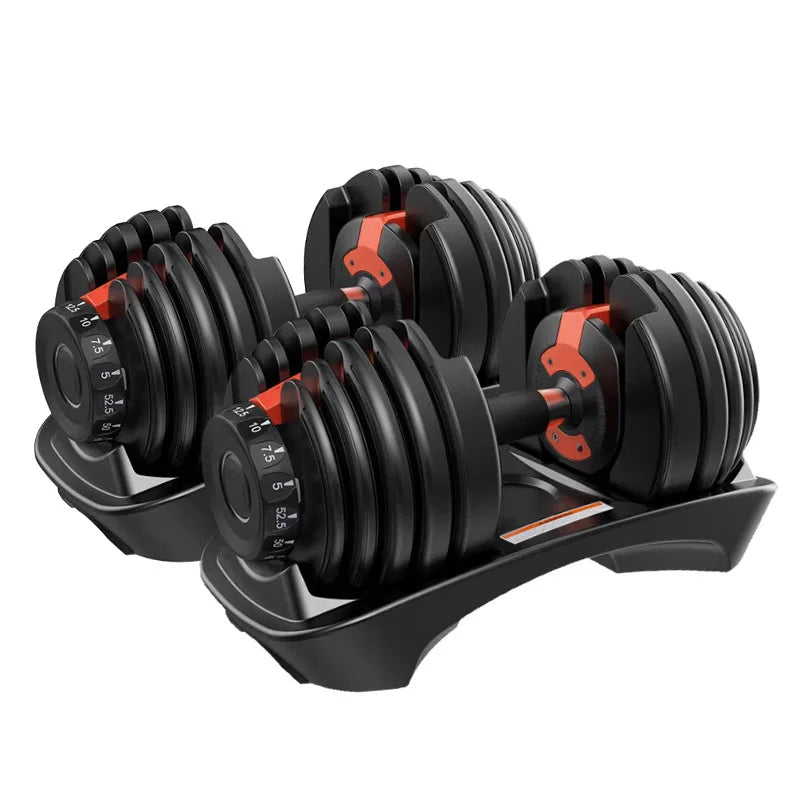 Adjustable Dumbbell 2023 Home Use 24Kg 40Kg  40Lb 90Lb Rubber Cast Iron Unisex Set