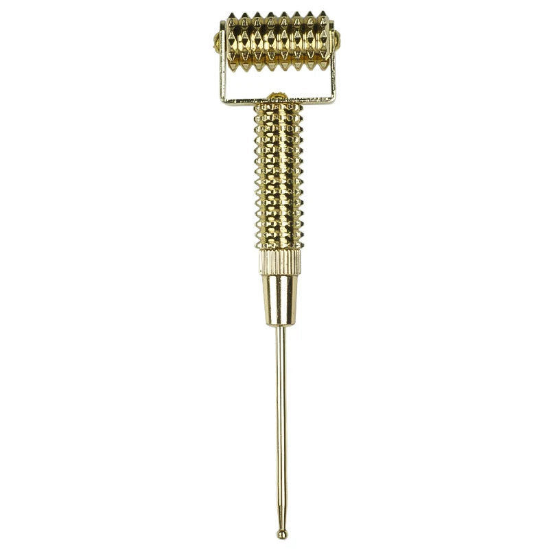 Gold-Studded Rolling Metal Auricular Point Facial Slimming Drop Shipping Massage Roller Golden Roller