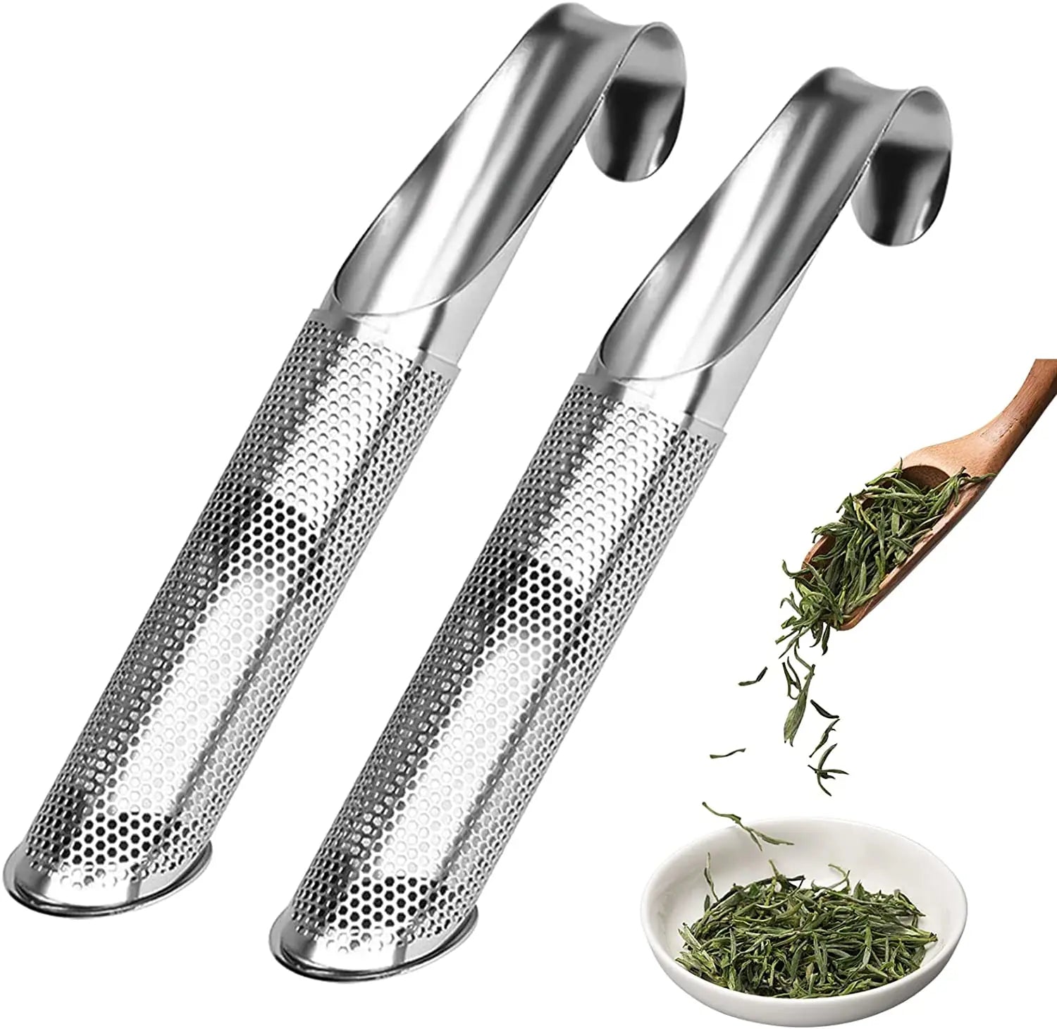Wholesale Price Convenient Food Grade Stainless Steel 18/10 Stick Pipe Tea Steeper Cylindrical Tea Tube Tea Infuser Strainer