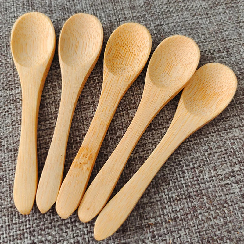 Eco-friendly Wooden Teaspoons Custom logo Bamboo Teaspoons Coffee Tea Jam Bath Salt Serving Spoons Spoons