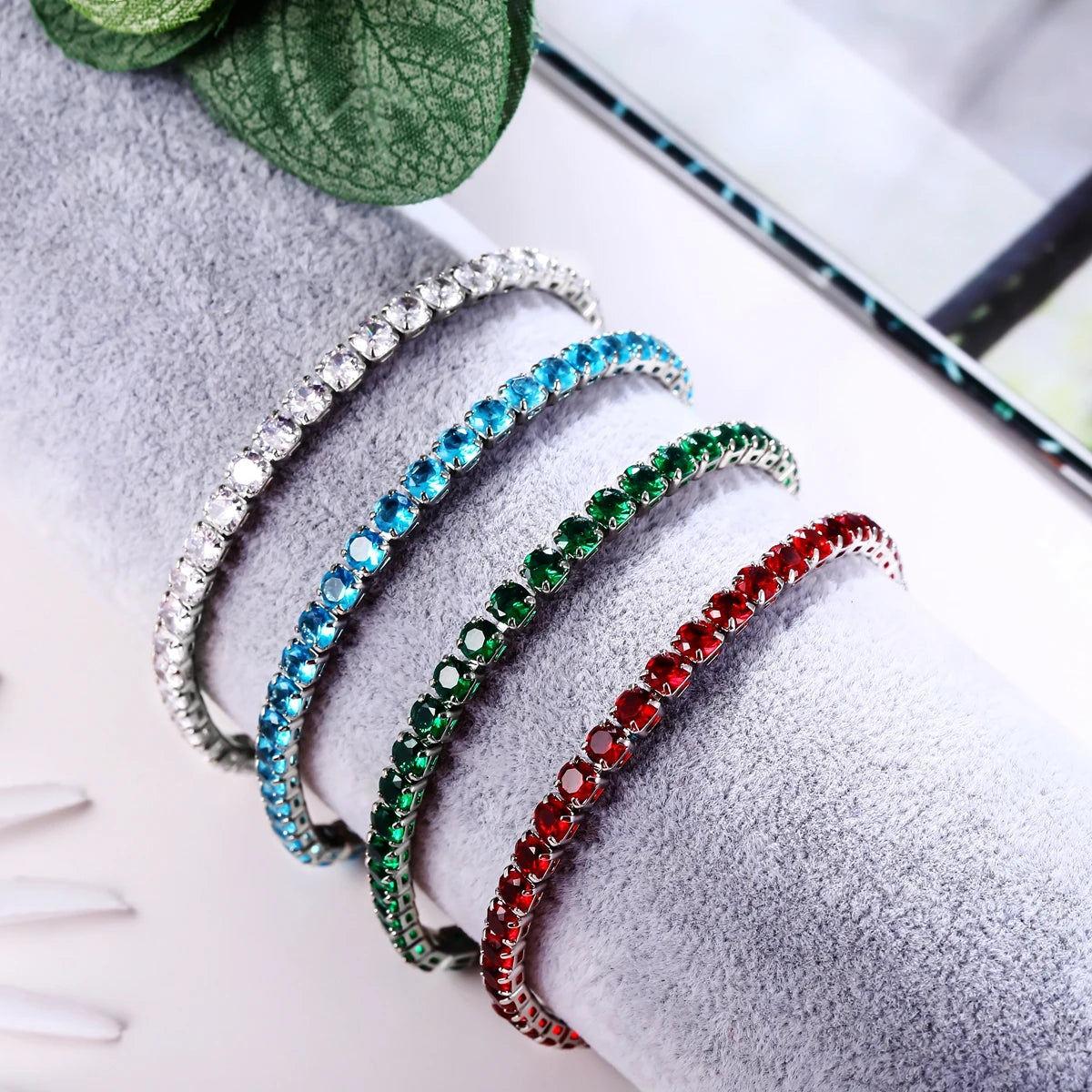 Custom Bracelet Charm Tennis Chain Bracelet CZ Wedding Bridal Bracelet Armband Damen 925 Silver Bracelet Jewelry