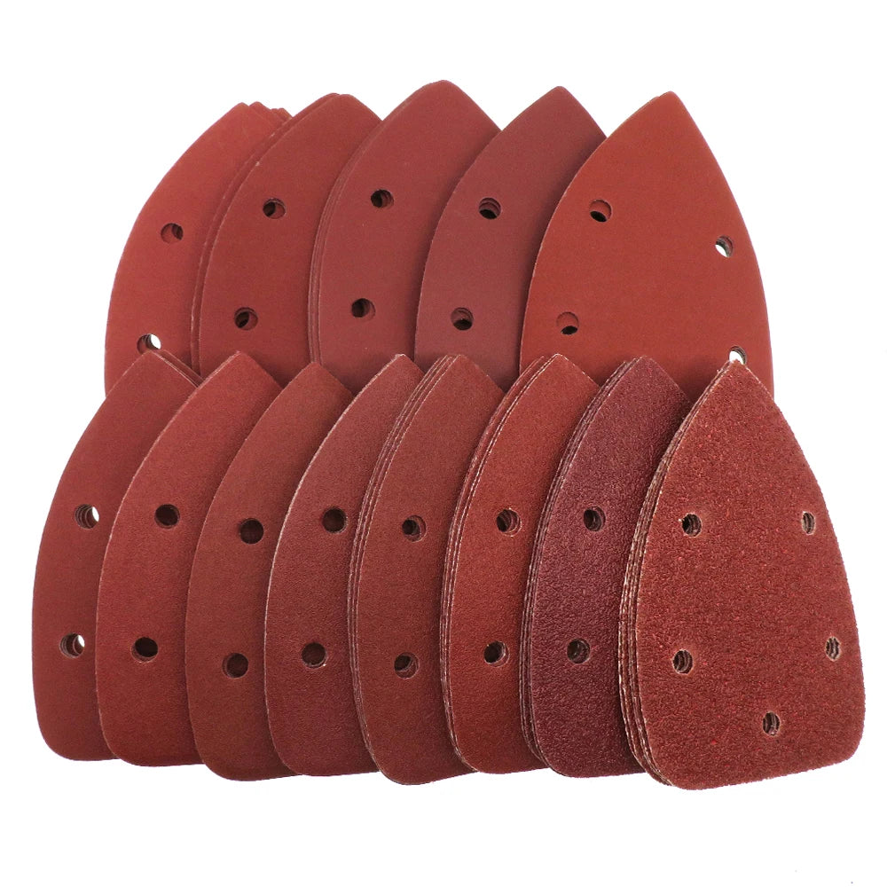 40 80 120 180 240 400 Grits Polishing Grinding OEM Xcs S07 Red Car Emery Sanding Paper Triangle