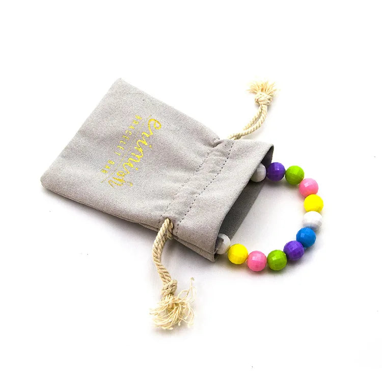 Custom Logo Luxury Suede Jewelry Bag Personalised Mini Multipurpose Drawstring Gift Bags Pouches