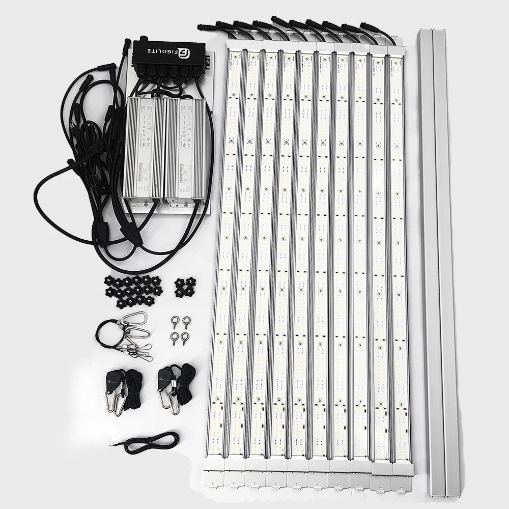 Figolite Led Grow Light 1000w LED 10 Bars Indoor Plant Growth Lamp Dimmable Original LM301H EVO