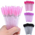 50pcs Wholesale Disposable Eyelash Brush Glitter Applicator Extension Disposable Eyelash Wand