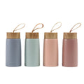 Portable Travel Wood Grain Lid Insulated Coffee Mug 304 Stainless Steel Tumbler Thermos Vacuum Flask Mini Water Bottle Cup