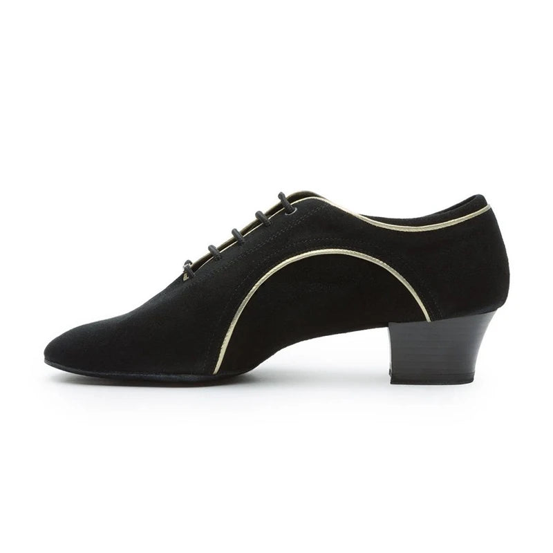 Wholesales in Stock BBD Latin Dance Shoes Soft Sole Genuine Leather Lace-up Low Heel Teaching Ballroom Dance Shoes for Women