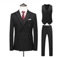 2025 Autumn 3 Pcs Set Tuxedo Pants Vest Fashion Men Suit Casual Boutique Double Breasted Solid Color blazer for Men Waistcoat