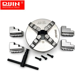 Steel 4 Jaw Self-centering Lathe Chuck 160mm Sanou Brand K12-160 Manual Type High Precision Scroll Chuck