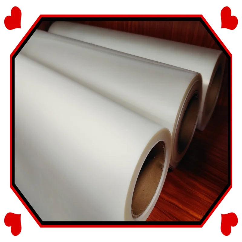 Jinlong Good Quality PET Transfer Film A3 21cm 33cm 60cm Single/ Matte Hot and Cold Peel Pet Film for Textile DTF Film Roll