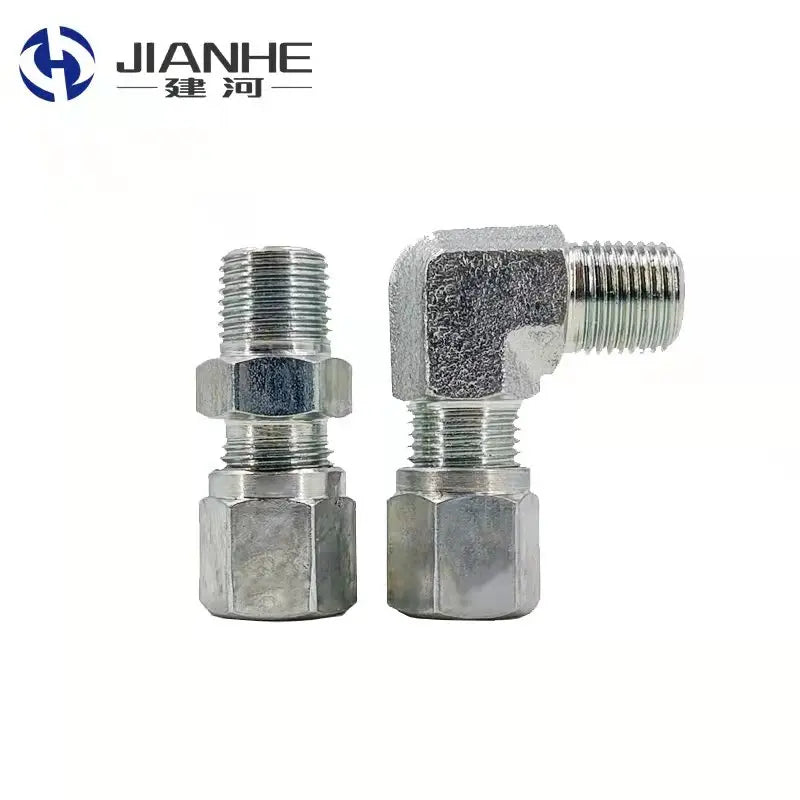 Male Connector for Centralized Lubrication System Steel Threaded Sleeves Hydraulic Pipe Connection Fittings Casting Technics