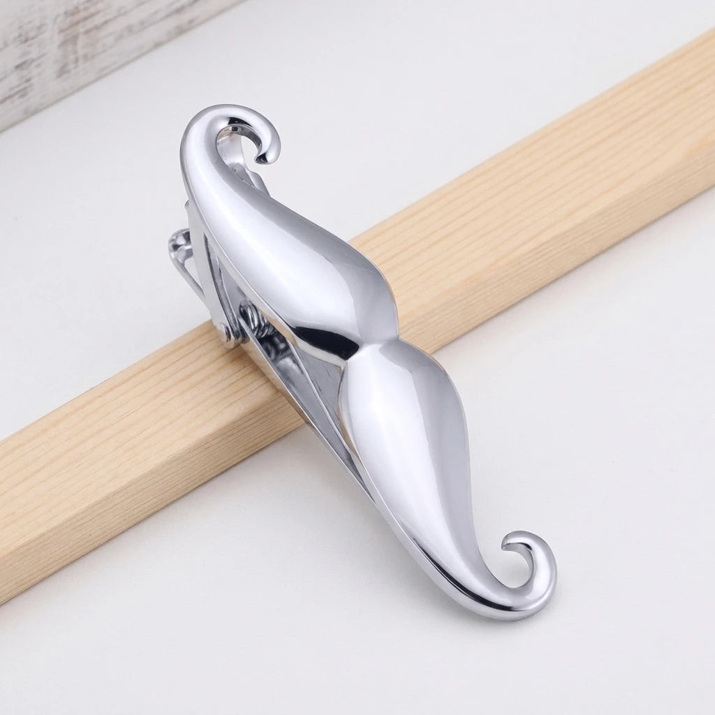 Wholesale Mustache Interesting Novelty Tie Clips Custom Mens Suit Shirt Fashion Accessory Wedding Tuxedo Trendy Jewelry Gift