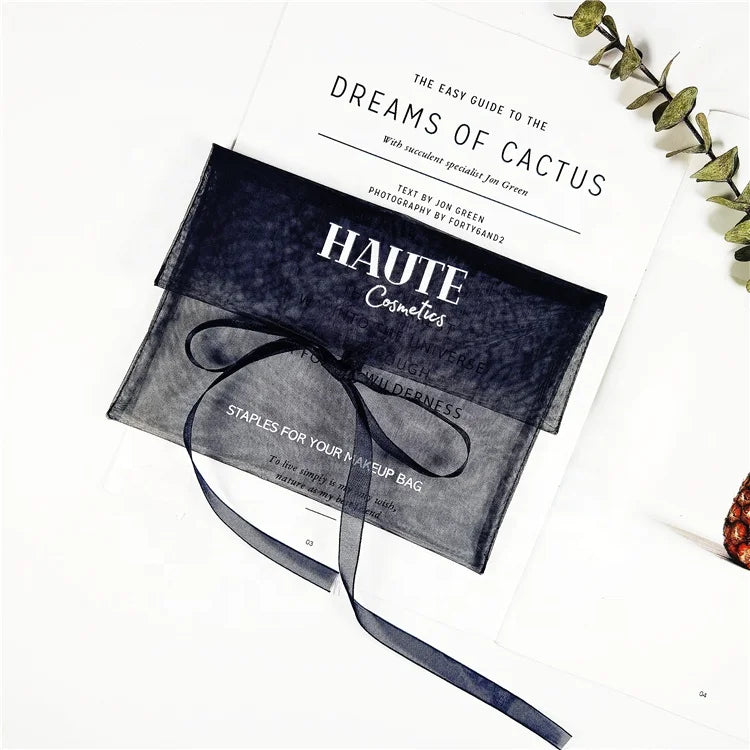 Customised Color Organza Envelope Design With Company Name Logo Organza Envelope Pouch