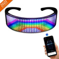 Full Color LED Display Smart Glasses with APP Connected Control LED Sunglasses