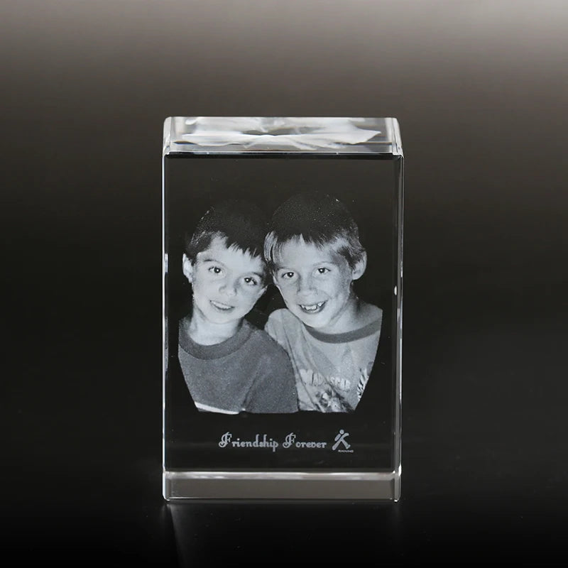 New Personalized Custom Picture K9 Carve Crystal Glass Photo Frame Clear Blank 3d Laser Engraving Crystal Cube for Birthday Gift