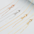 MB25 6pcs/Lot Fashion 18K Gold Rhodium Plated Nickel-Free Long DIY Chain Accessories Thin Copper Necklace Mash Necklace