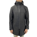 Men's Casual Plus Size Waterproof Softshell Hooded Windbreaker Lightweight Long Jacket Zipper Active Outdoor Trench Coat M-XXXL