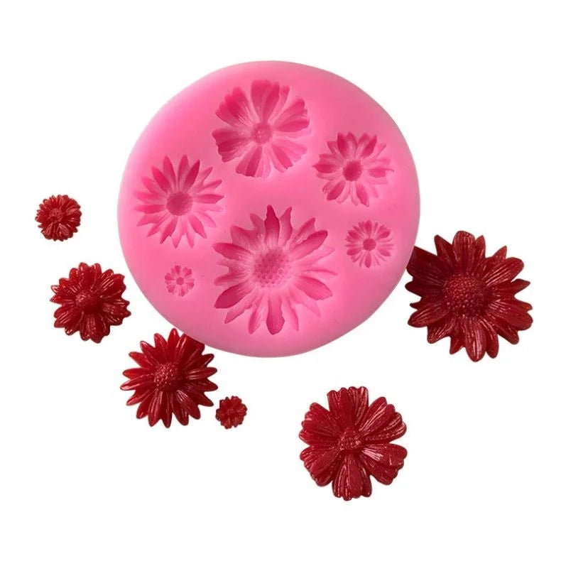 Hengya Silicone Chocolate Mold with Chrysanthemum Flower Shape. Silicone Sugar Lace Mould. 3D Fondant Mermaid Tail