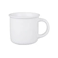 5 oz Customized  logo White or Colored Porcelain Campfire Mugs Enamel Shape Ceramic Mug