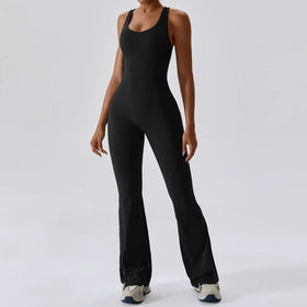 Custom Satin Tummy Control Skinny Fit One Piece Jumpsuit for Women Casual Yoga Bodysuit