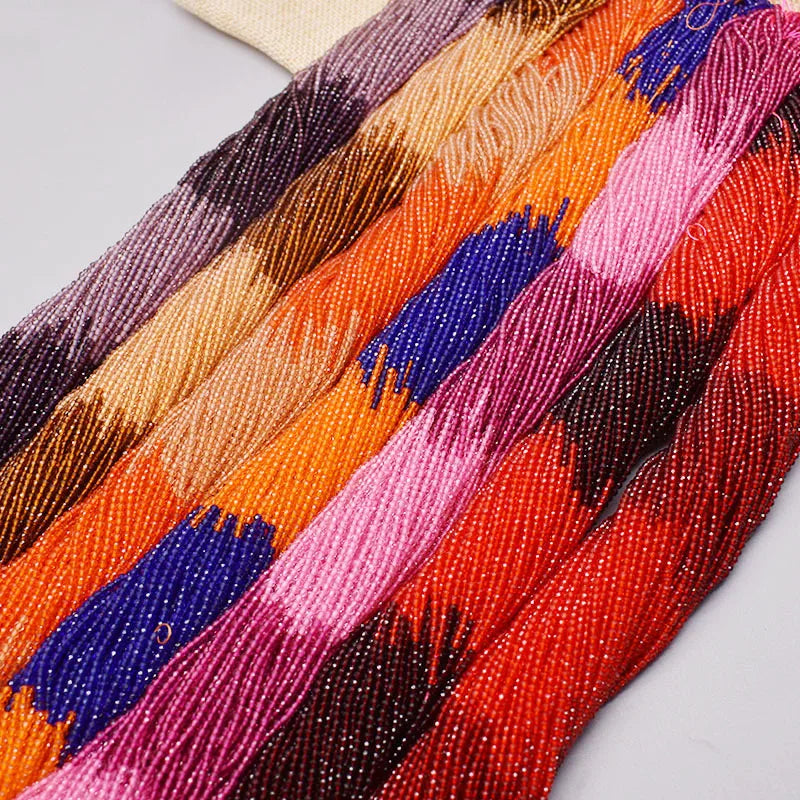 2mm 198pcs New Crystal Glass Beads Small Seed Round Faceted Loose Spacer Beads for Jewelry Making DIY a String Making Necklace